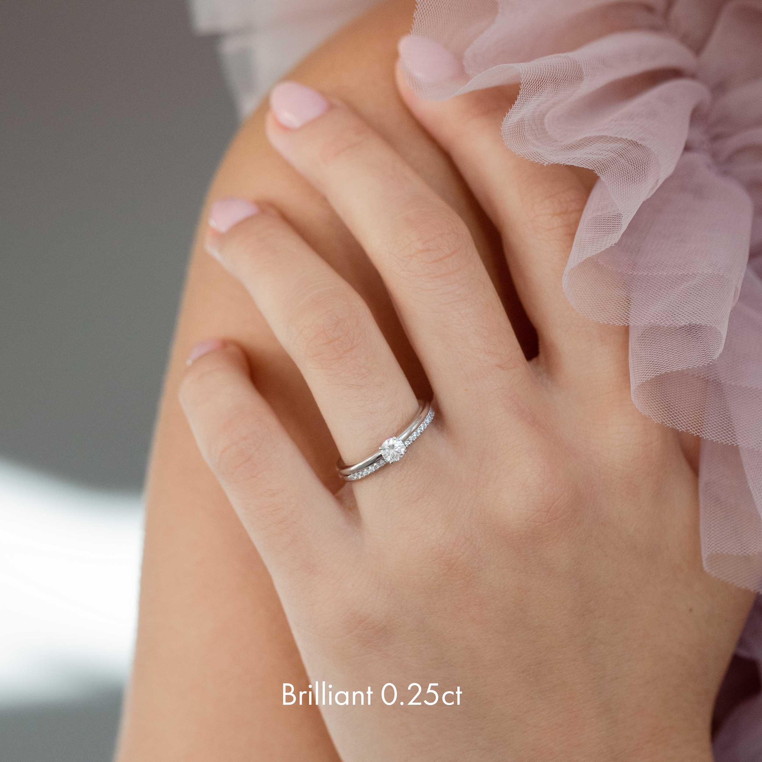 Siro Brilliant diamond ring - white gold