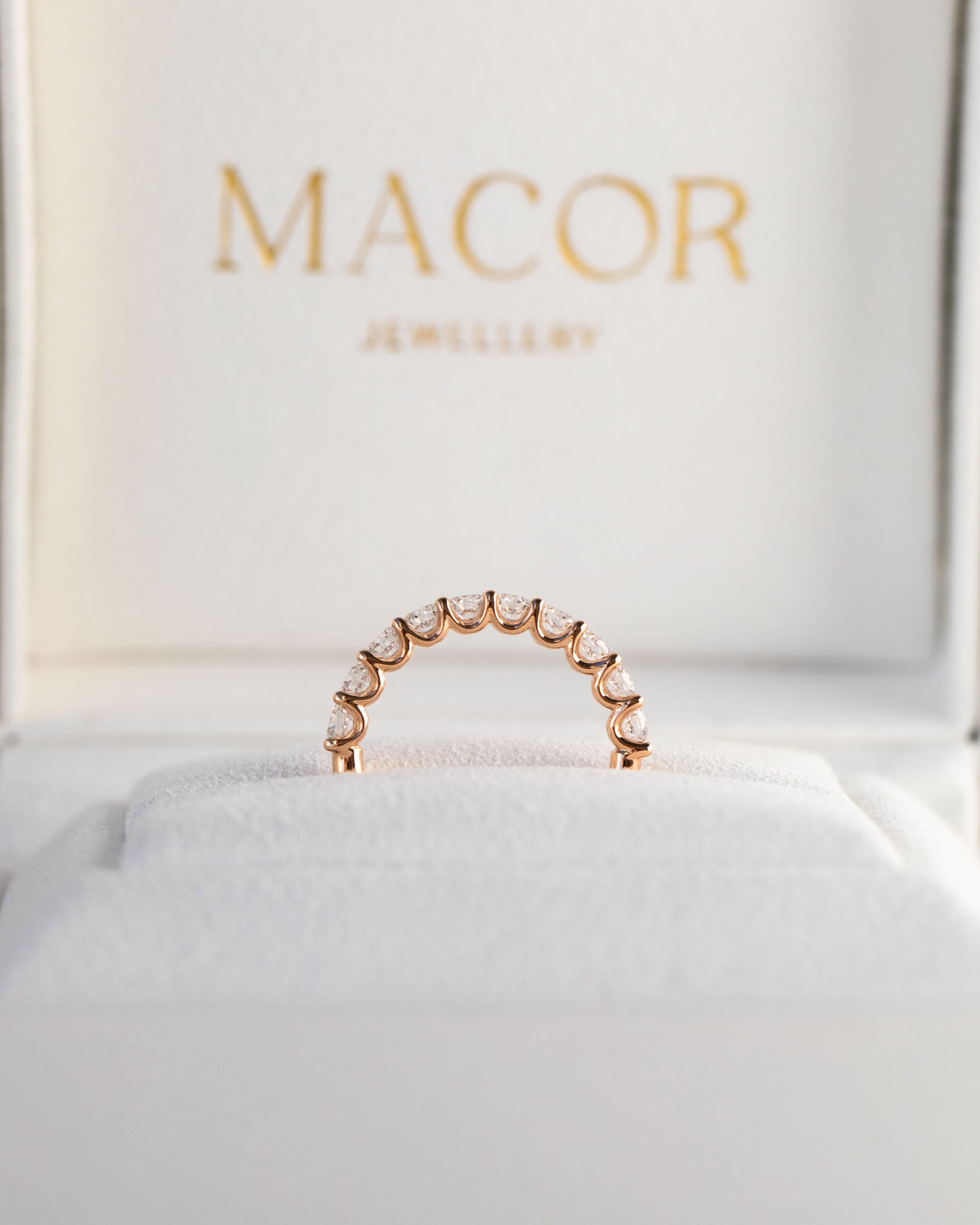 Selene Brilliant Half Eternity Ring - Yellow Gold