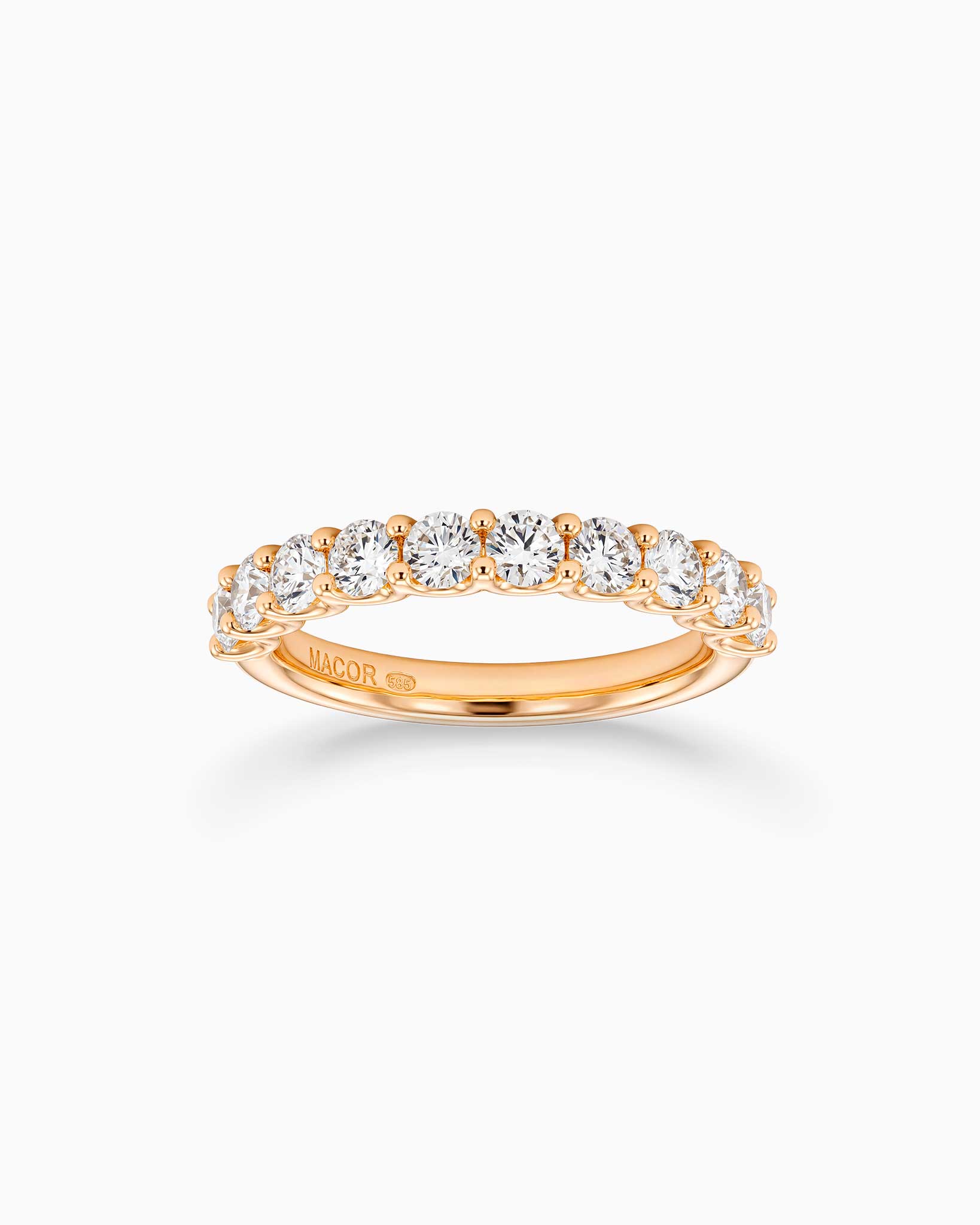 Selene Brilliant Half Eternity Ring - Yellow Gold