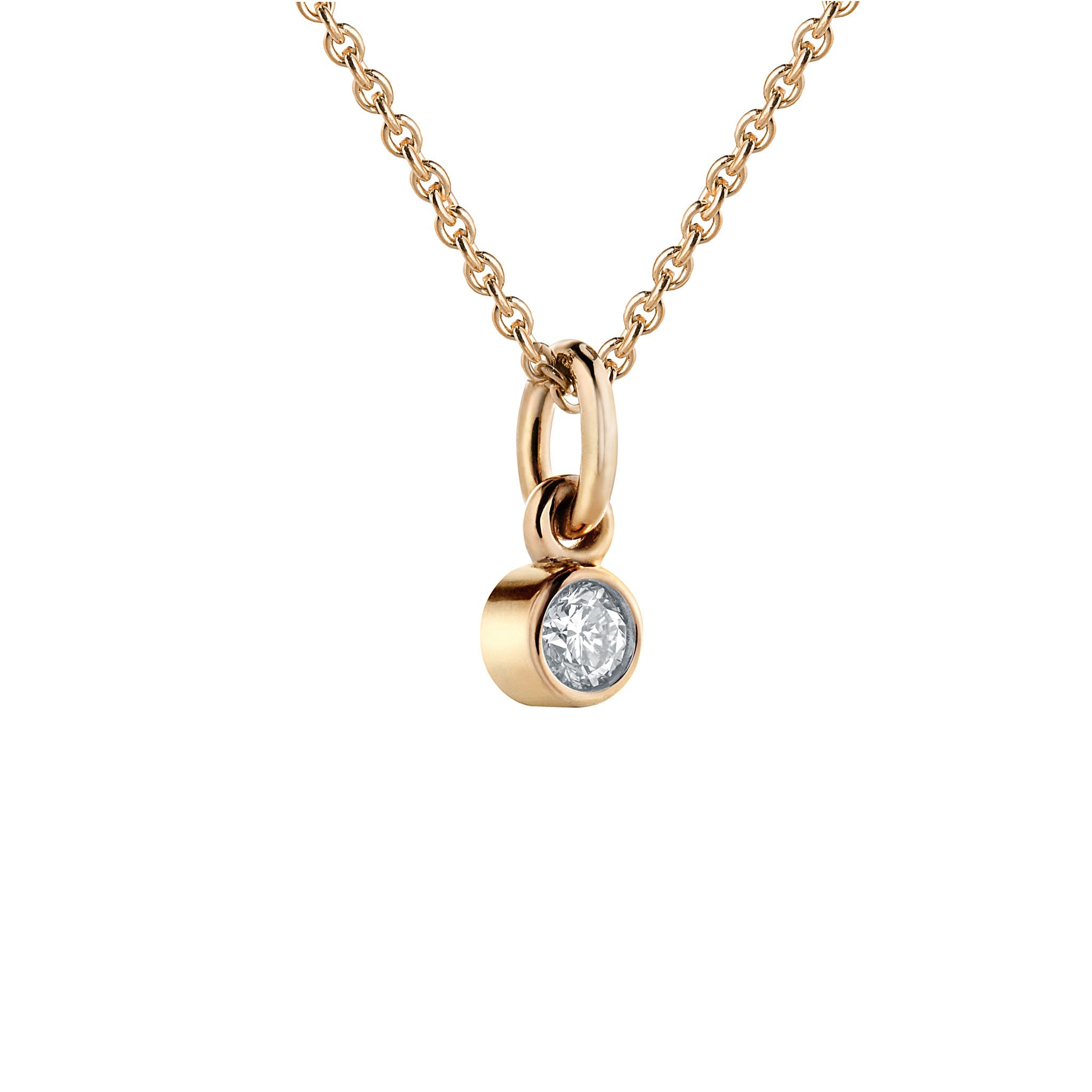 Bezel diamond pendant