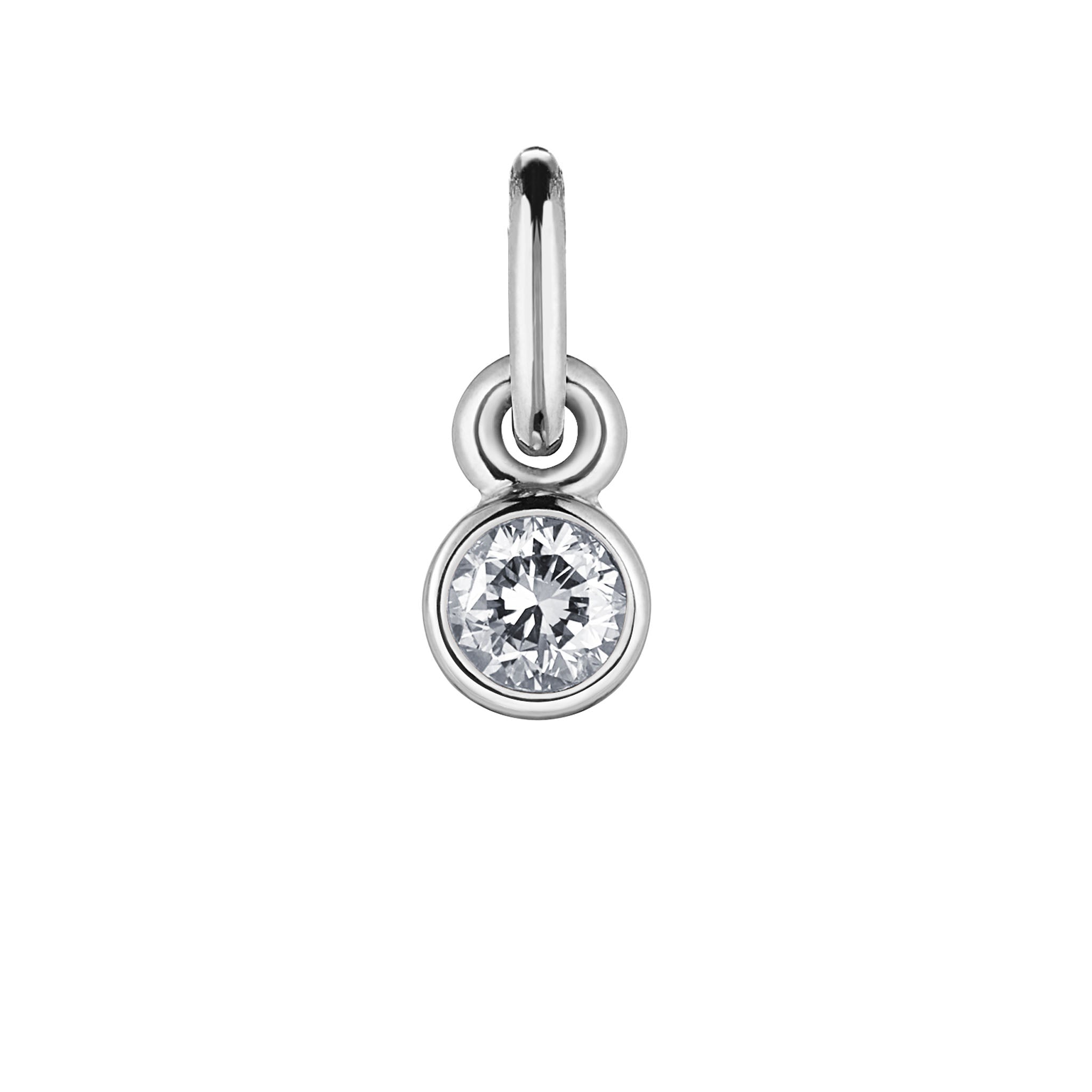 Bezel diamond pendant