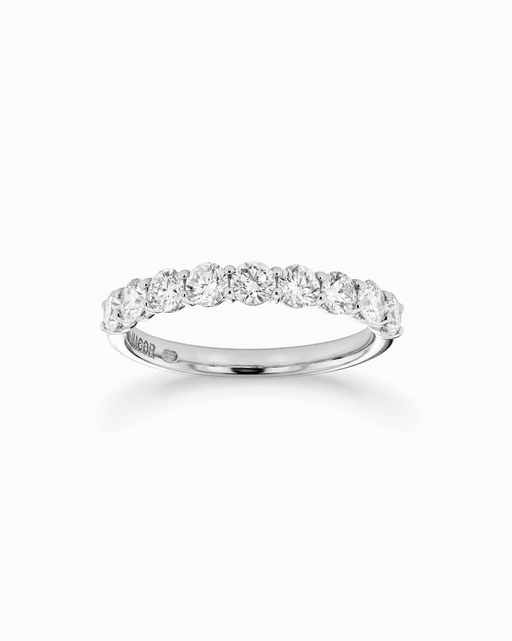 Sierra Brilliant Half Eternity Ring - White Gold