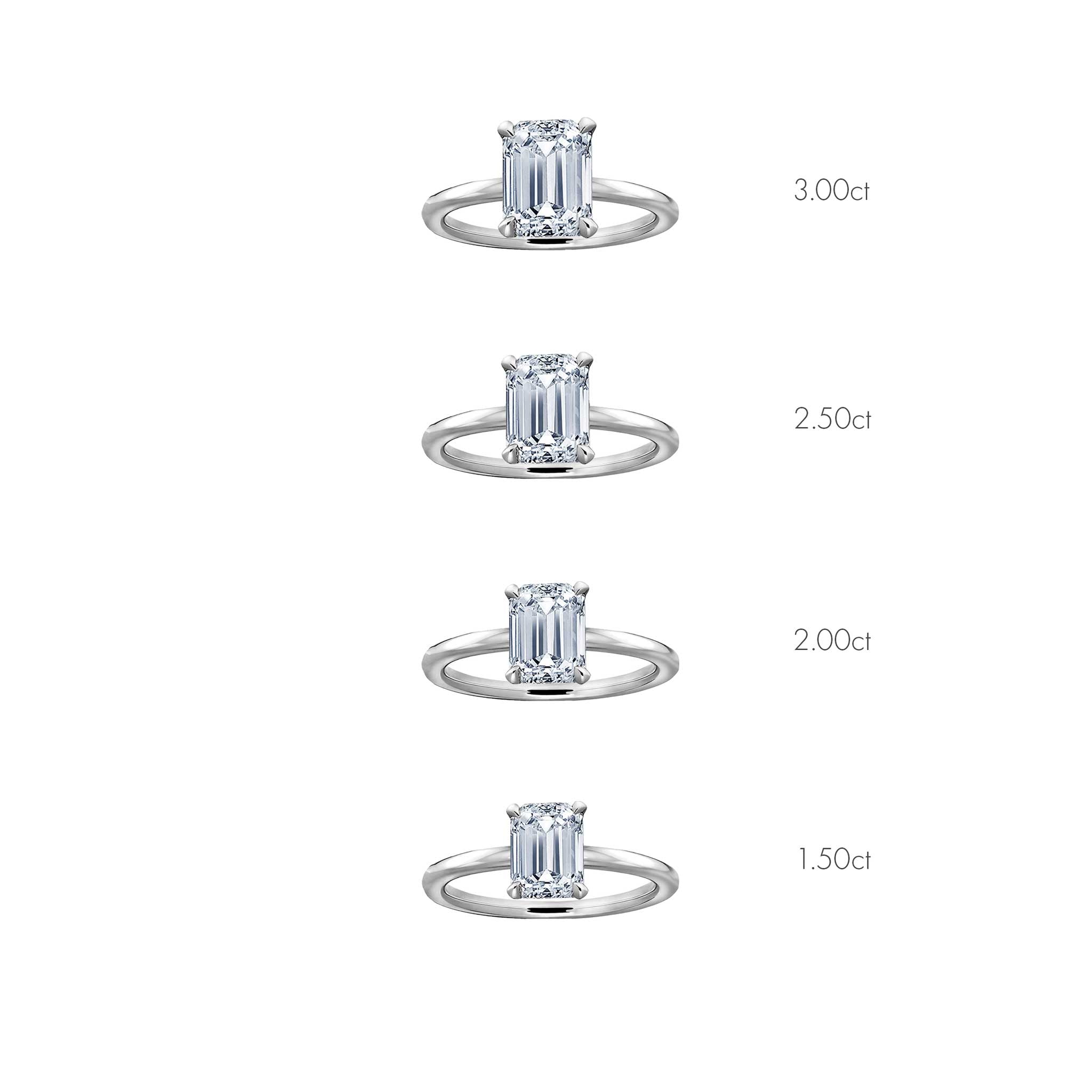 Siro Emerald timanttisormus - platina