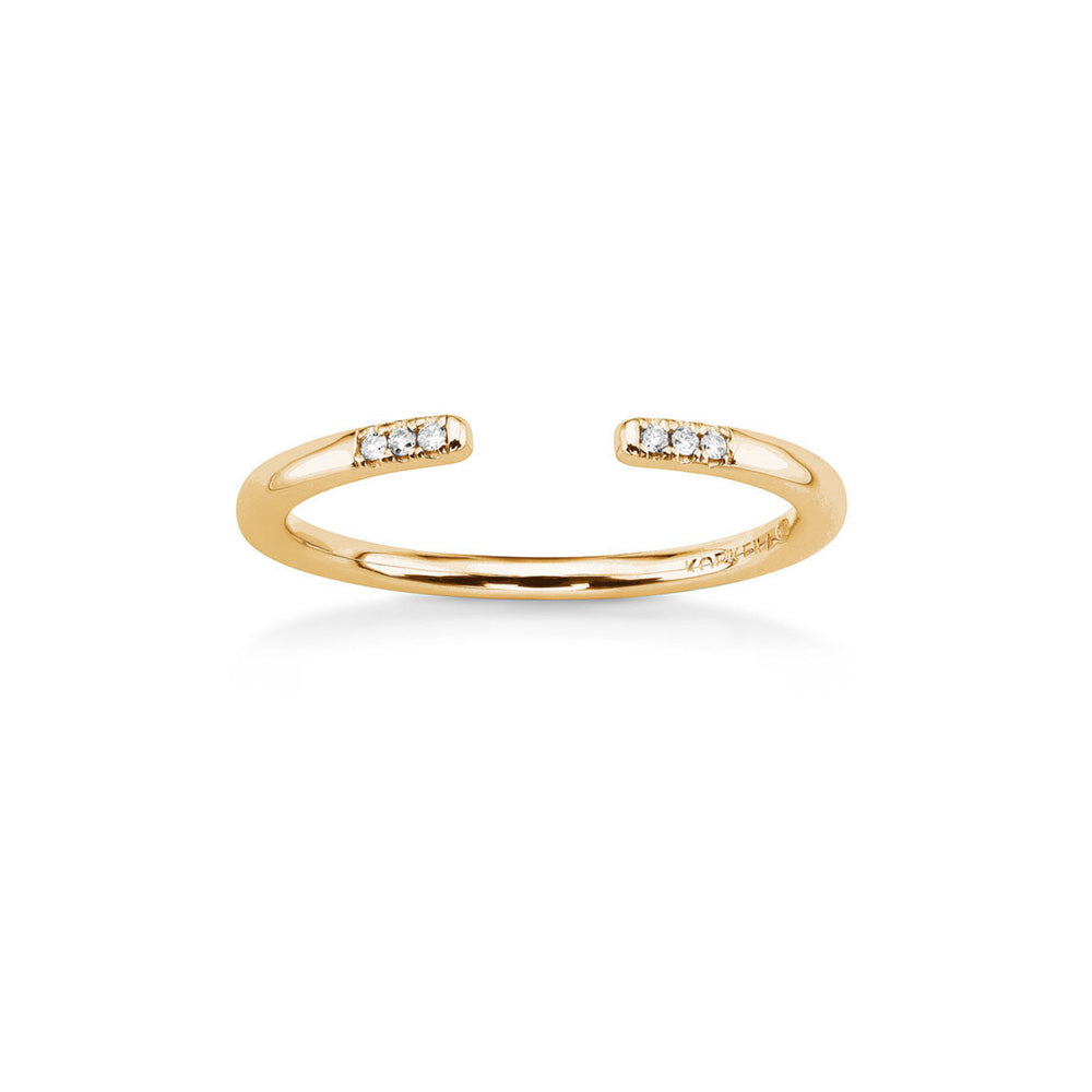 Muru - diamond ring - yellow gold