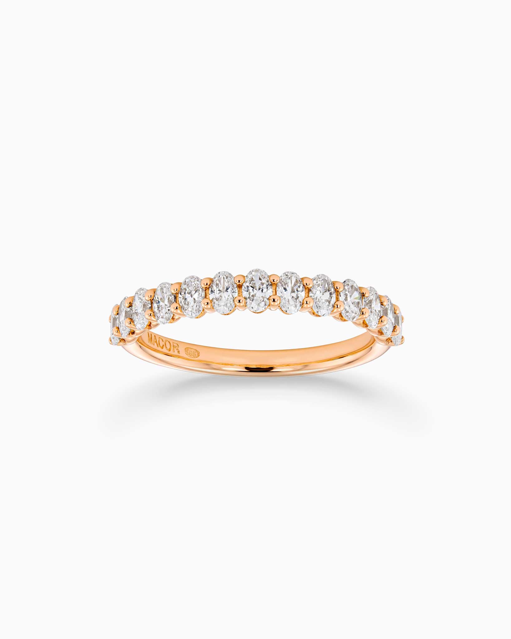 Sierra Oval Half Eternity Ring Small - Yellow Gold