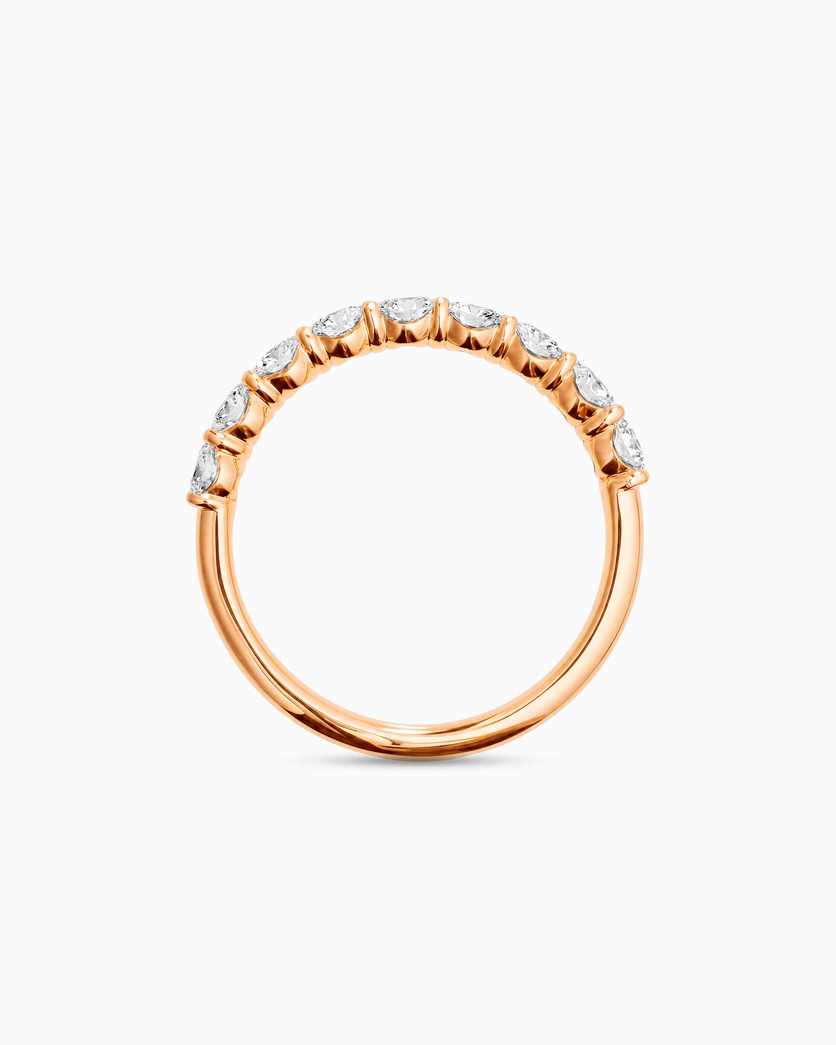 Sierra Brilliant Half Eternity Ring - Yellow Gold