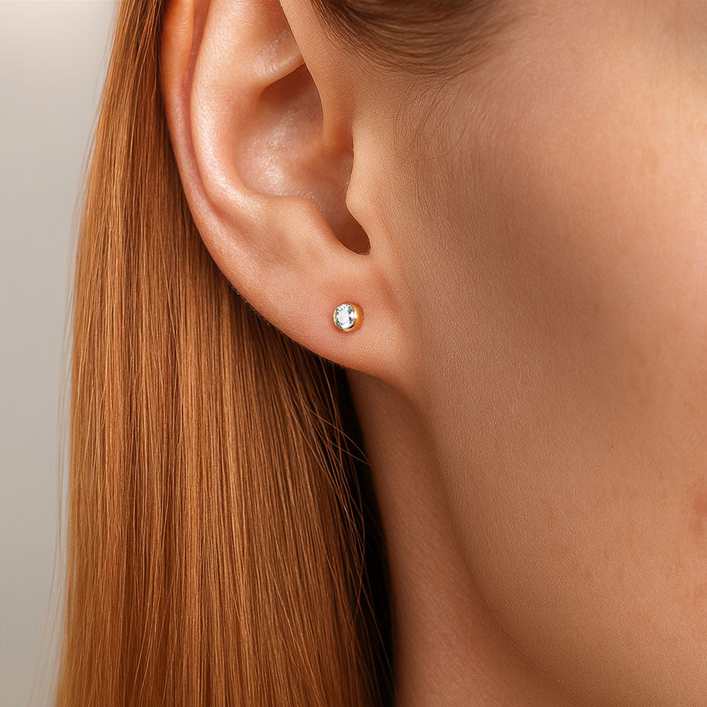 Soli Bezel Brilliant earrings