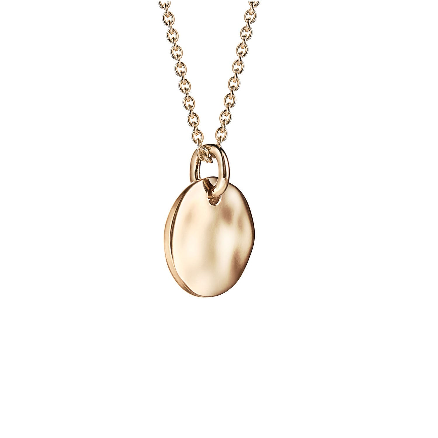Hammered disk pendant necklace