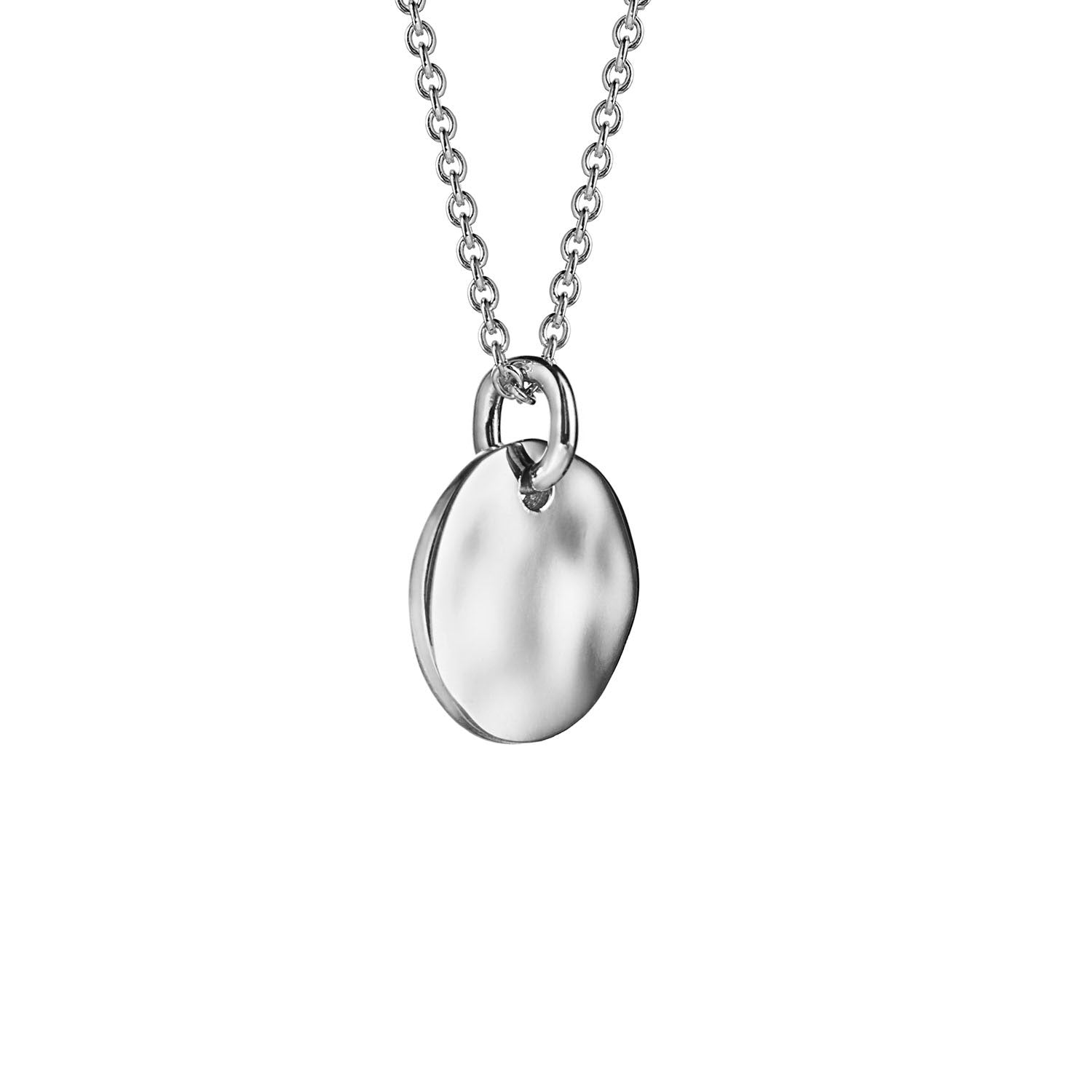 Hammered disk pendant necklace