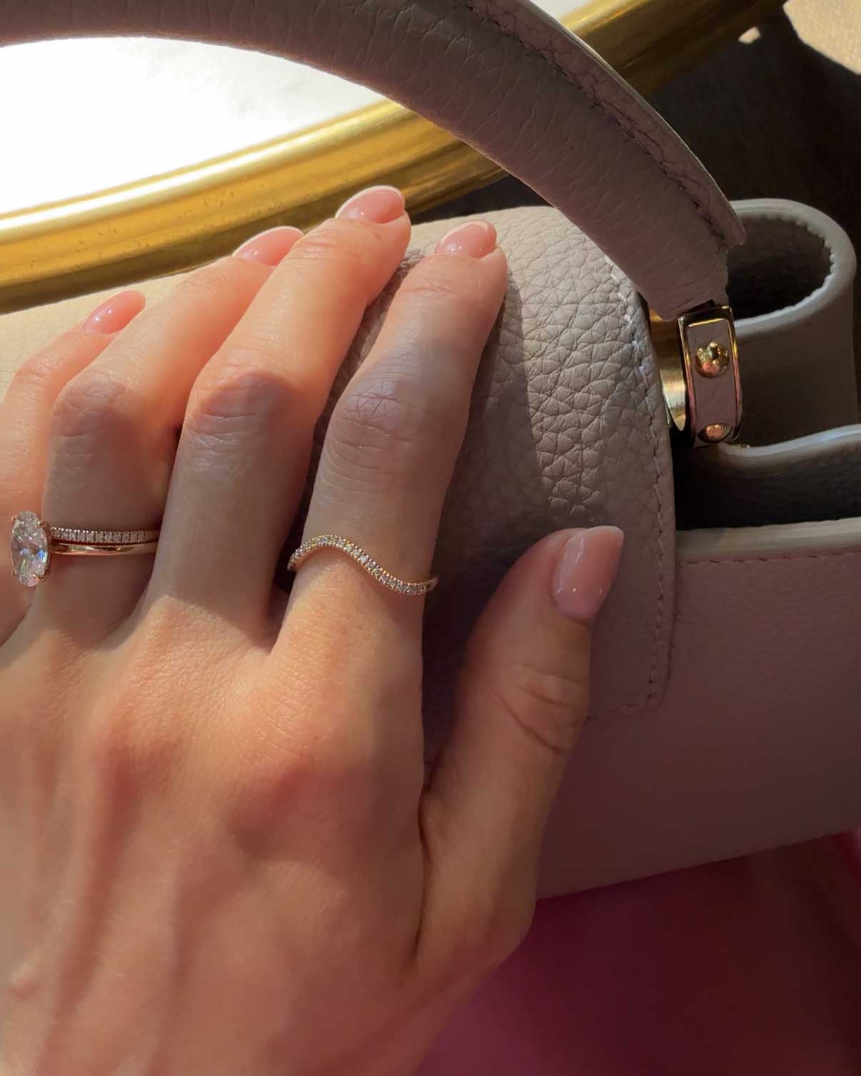 Ava Wave Diamond Ring - yellow gold