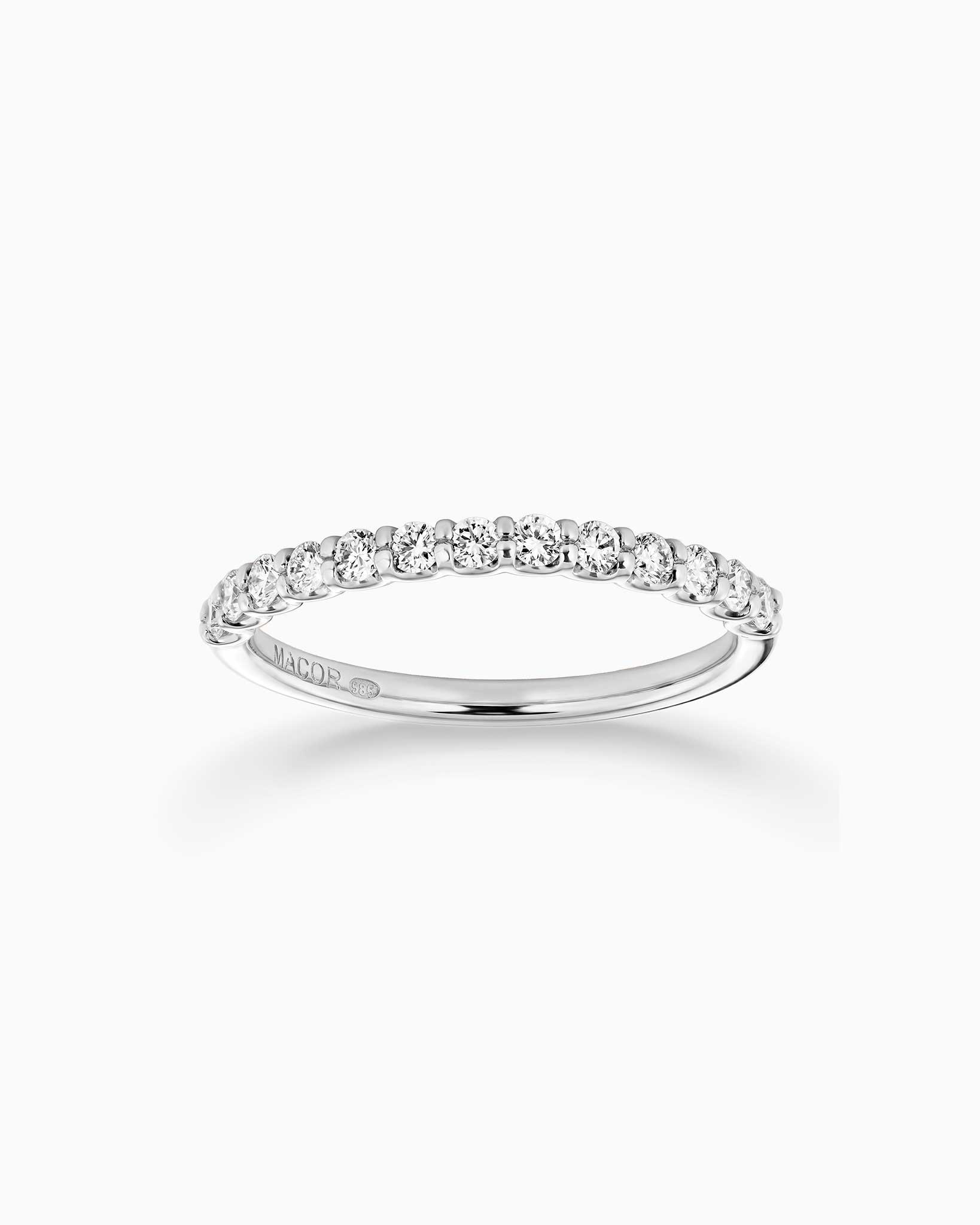 Selene Small Half Eternity Ring - White Gold