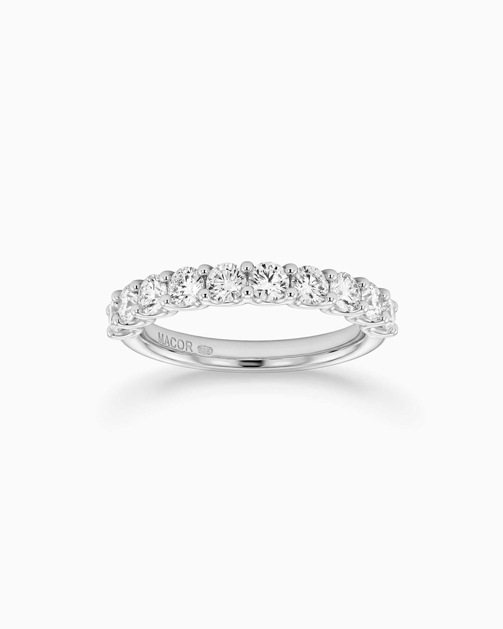 Selene Brilliant Half Eternity Ring - White Gold
