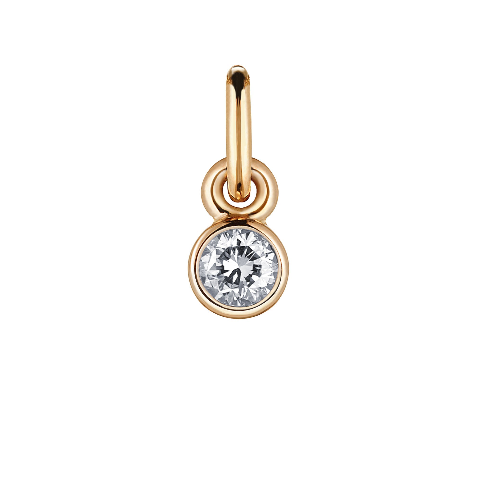 Bezel diamond pendant