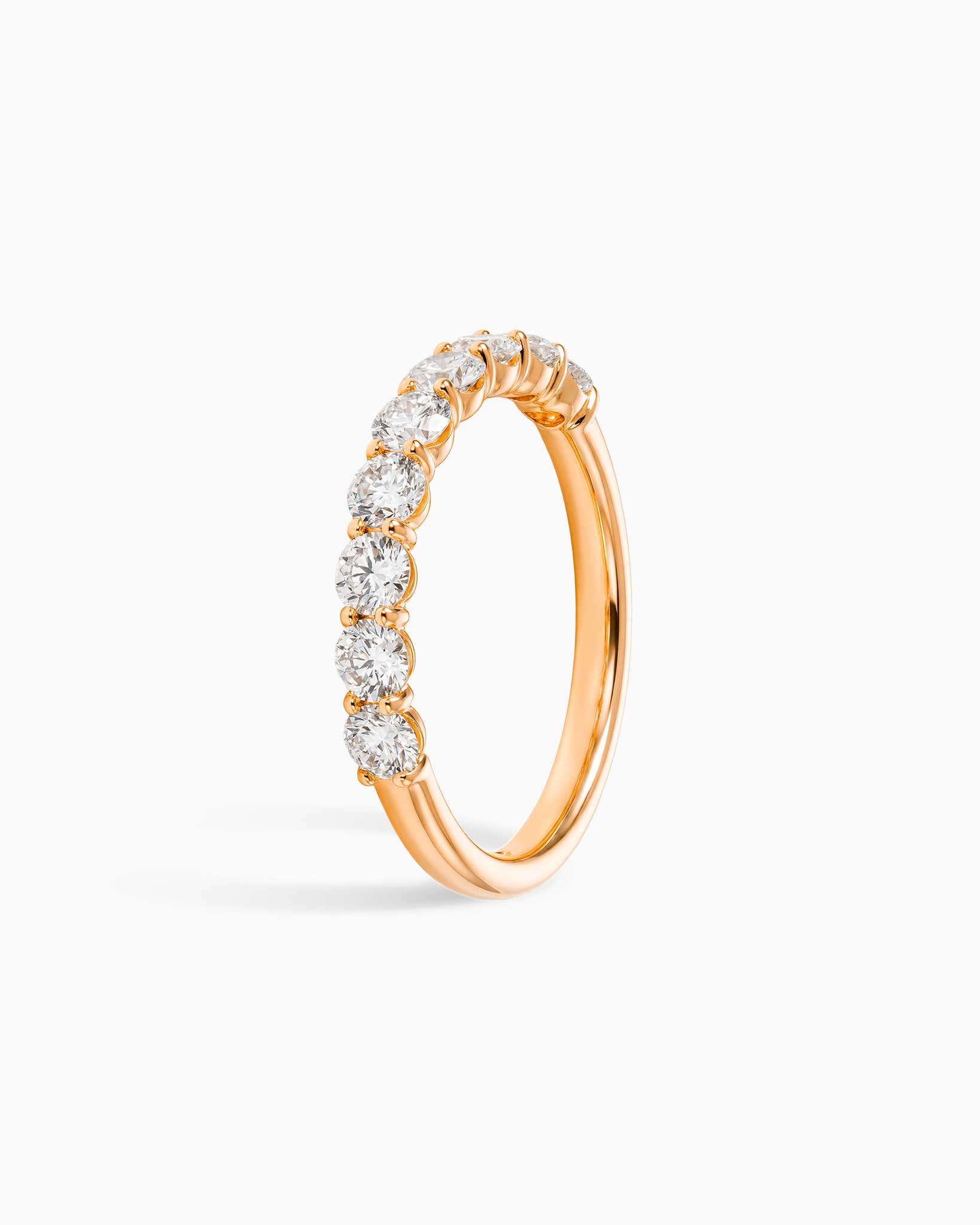 Sierra Brilliant Half Eternity Ring - Yellow Gold