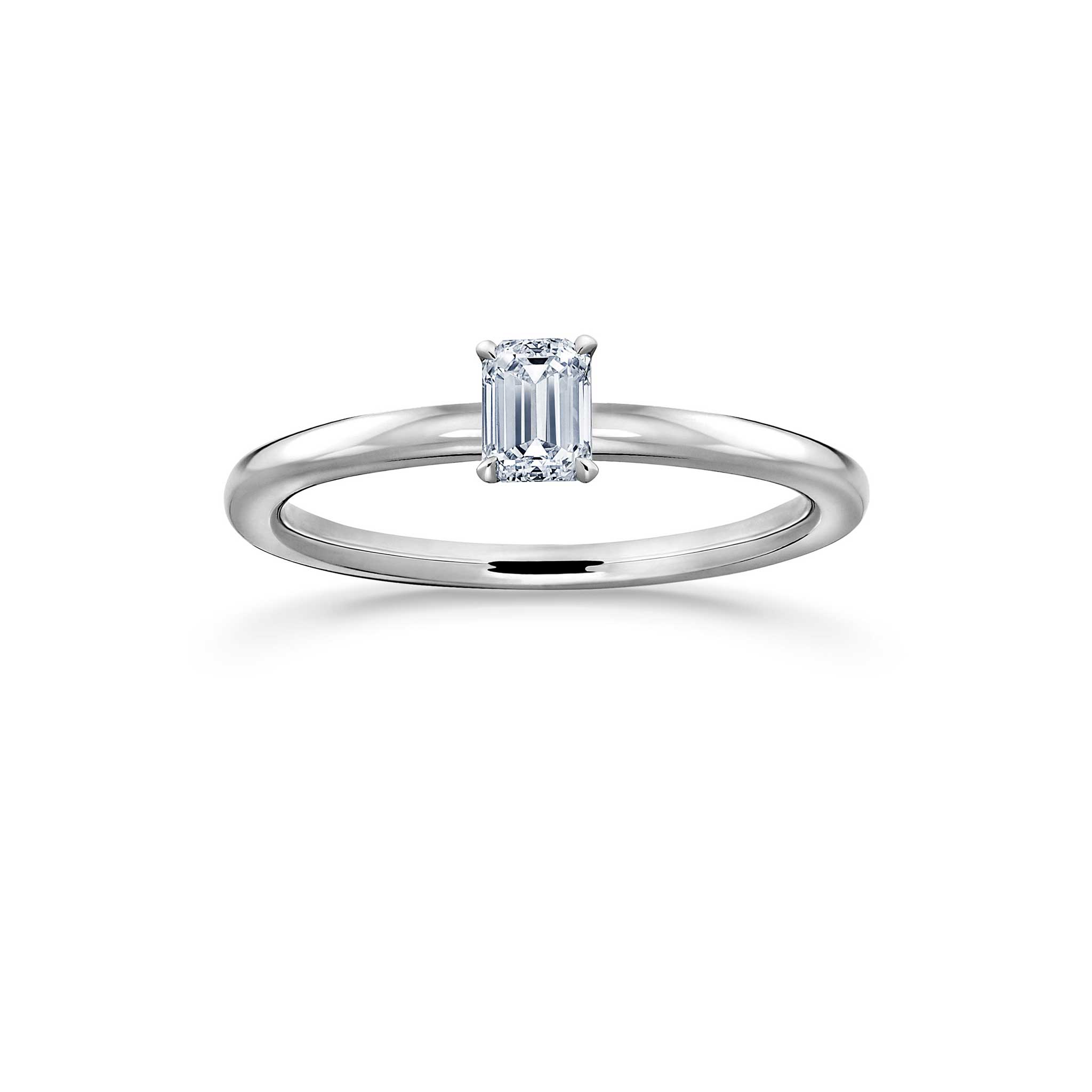 Siro Emerald diamond ring - platinum