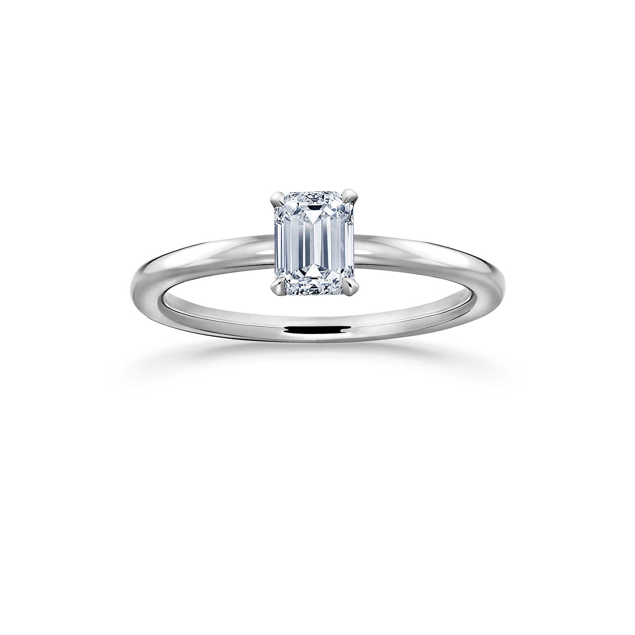 Siro Emerald diamond ring - platinum