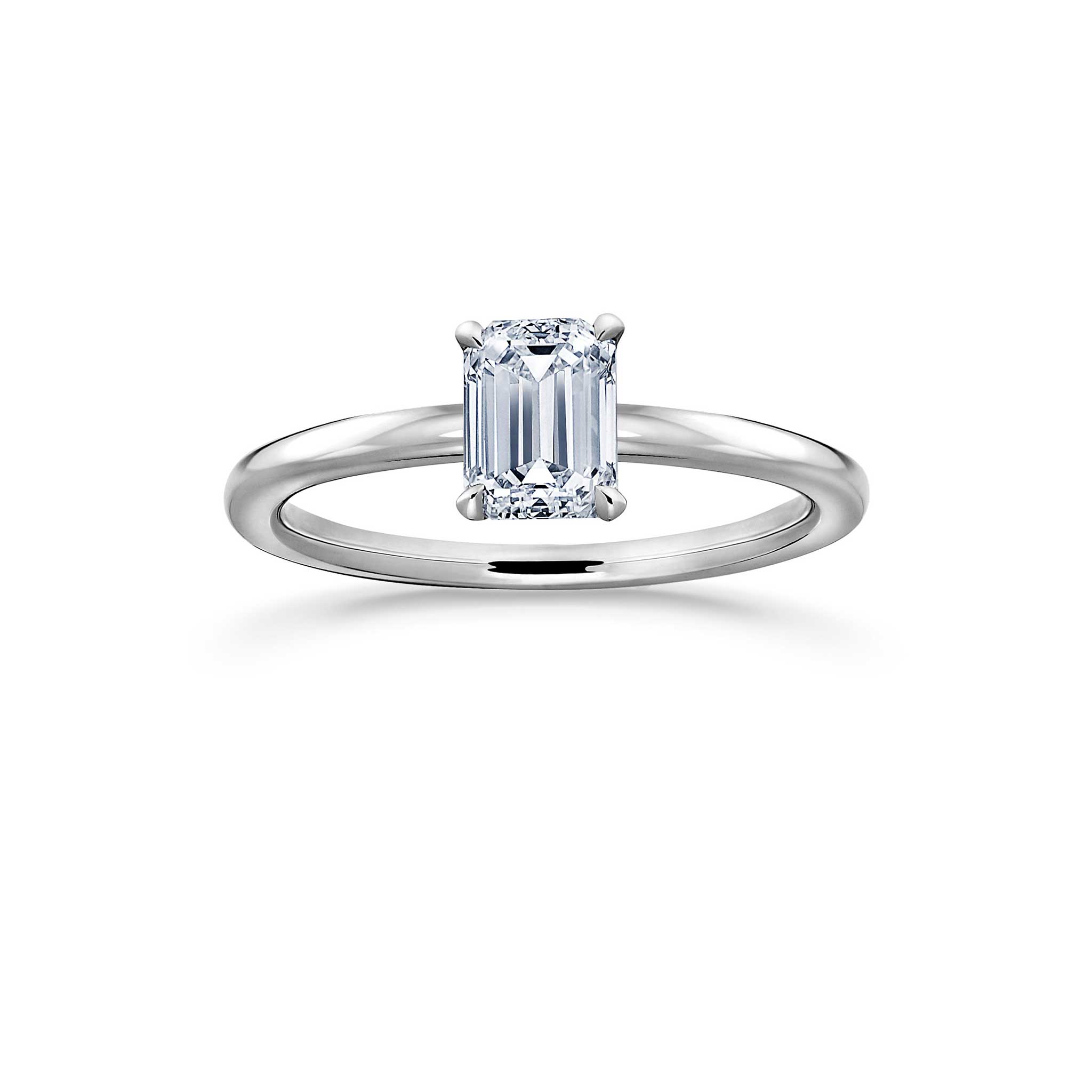 Siro Emerald diamond ring - platinum