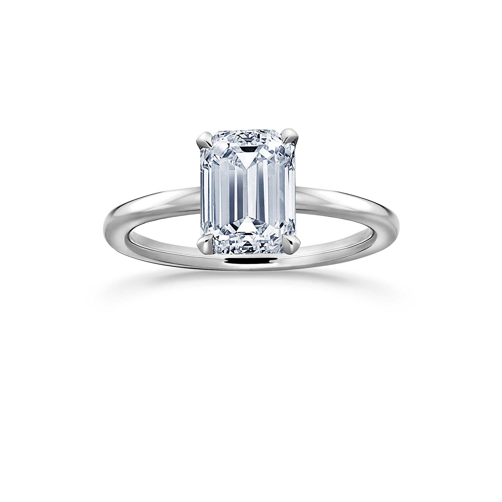 Siro Emerald diamond ring - platinum