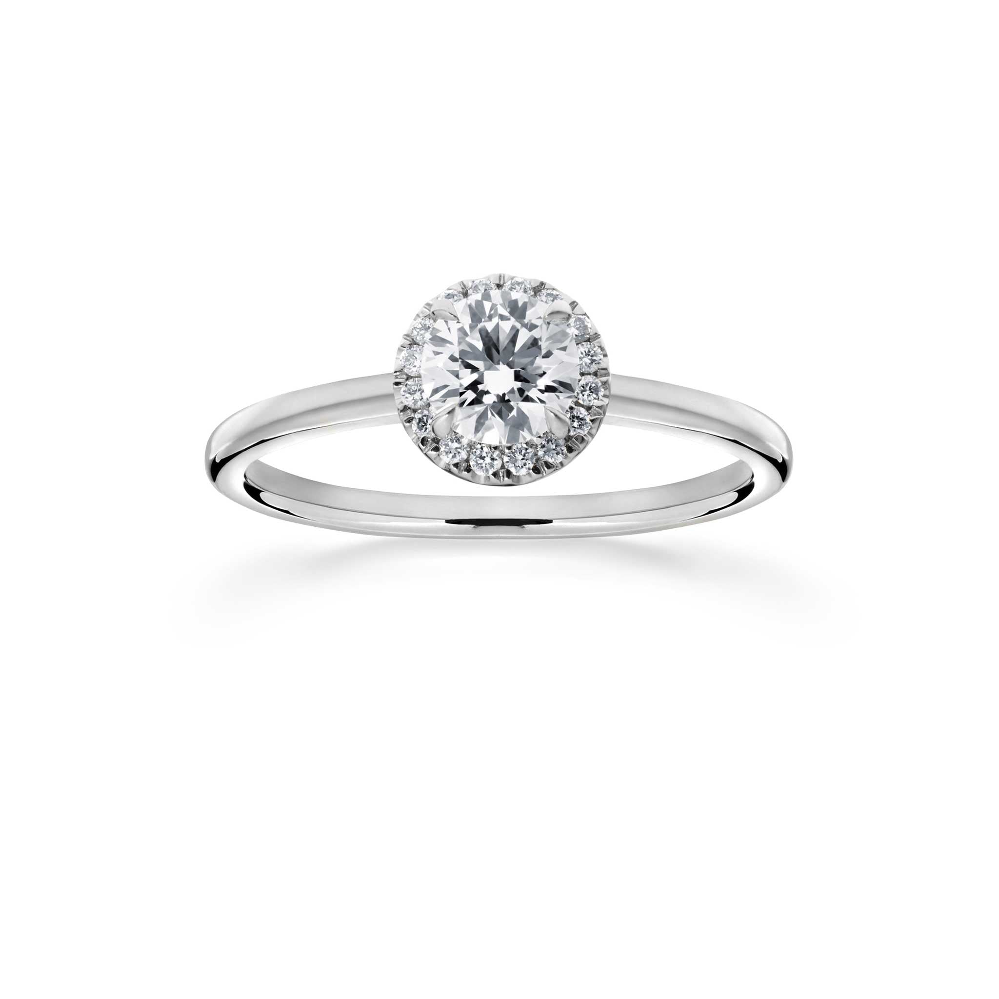 Siro Halo Brilliant diamond ring - platinum