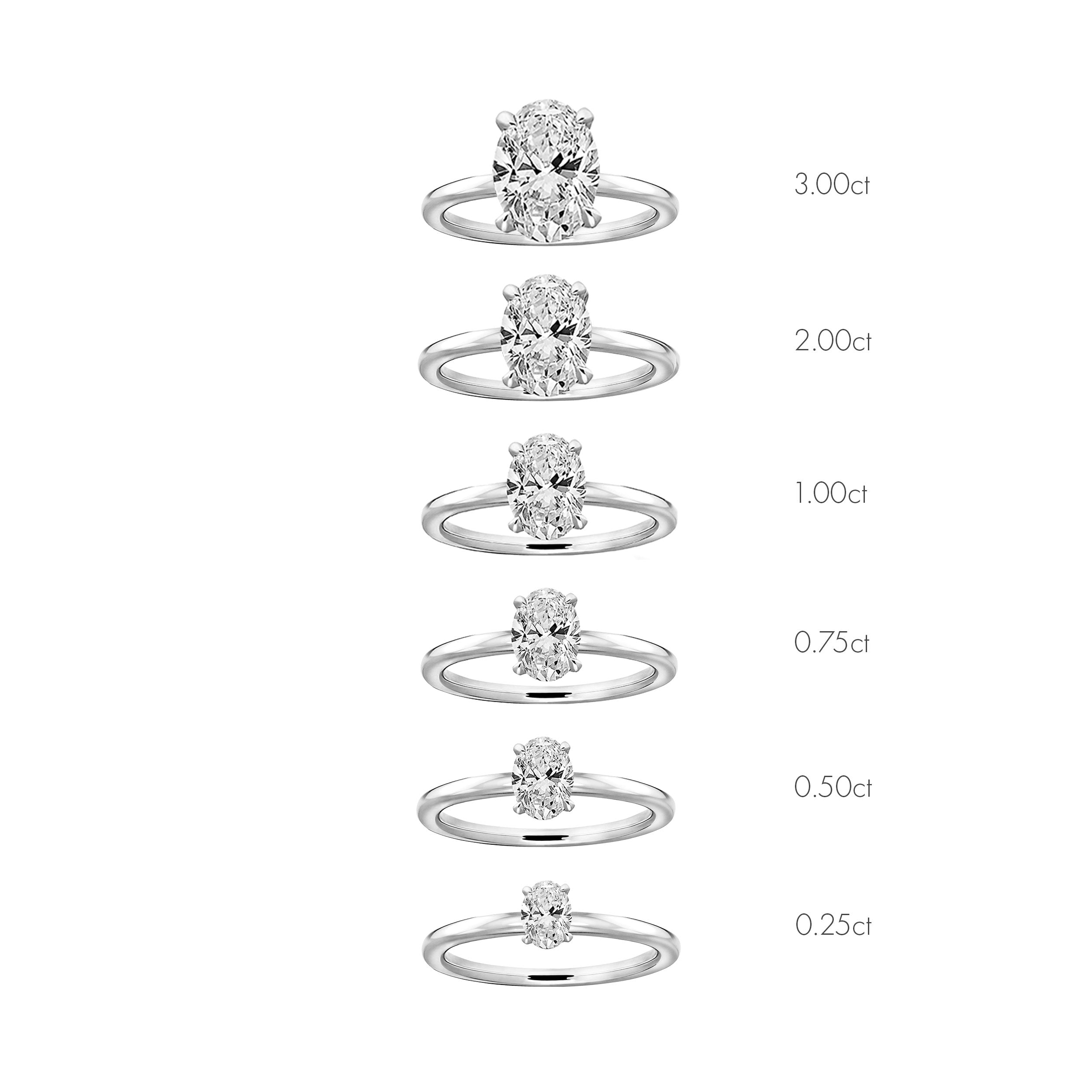Siro Oval diamond ring platinum