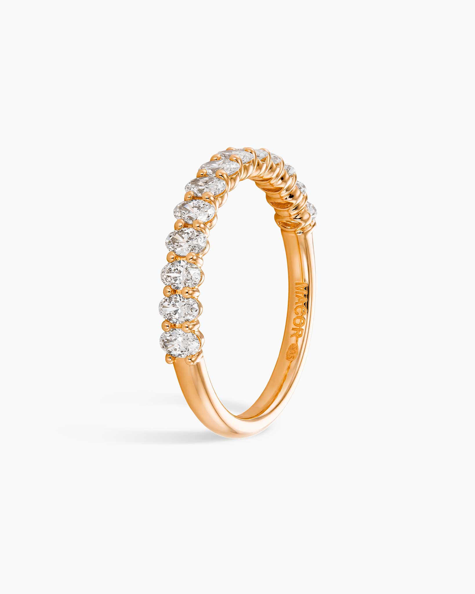 Sierra Oval Half Eternity Ring Small - Yellow Gold