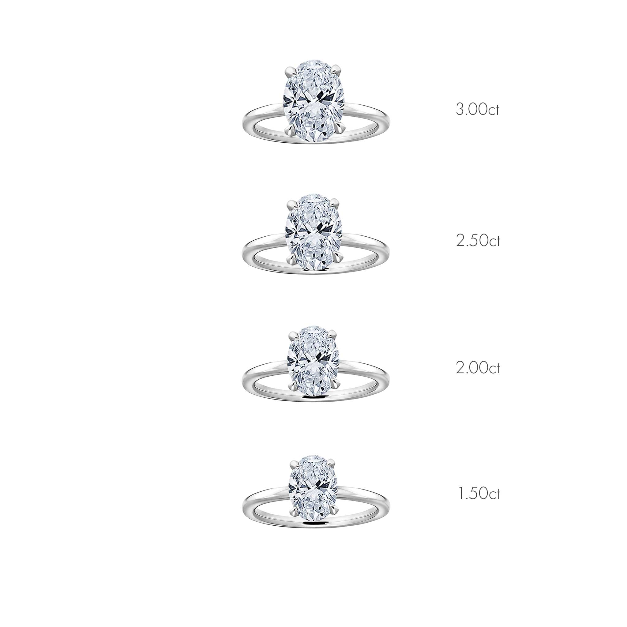 Siro Oval diamond ring - white gold