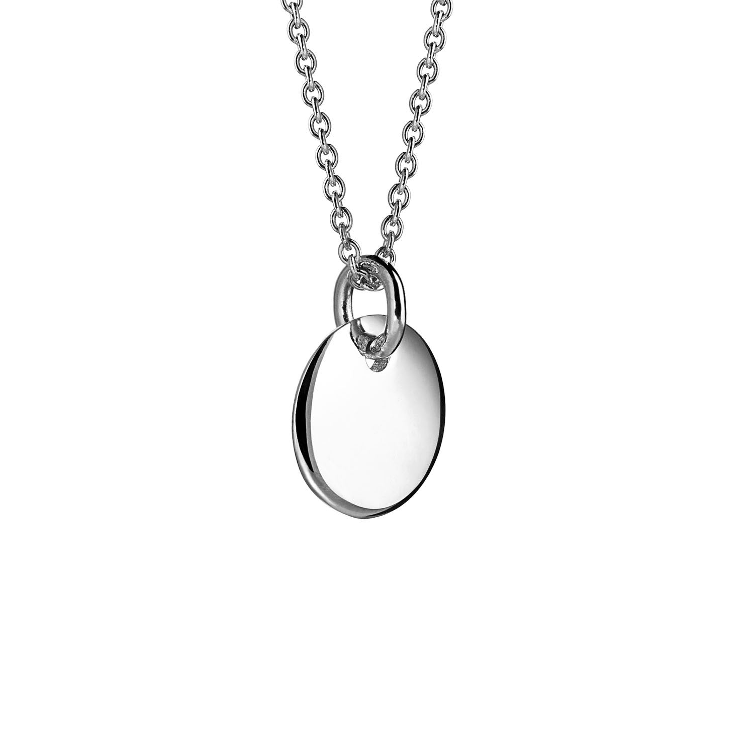 Smooth disk pendant necklace