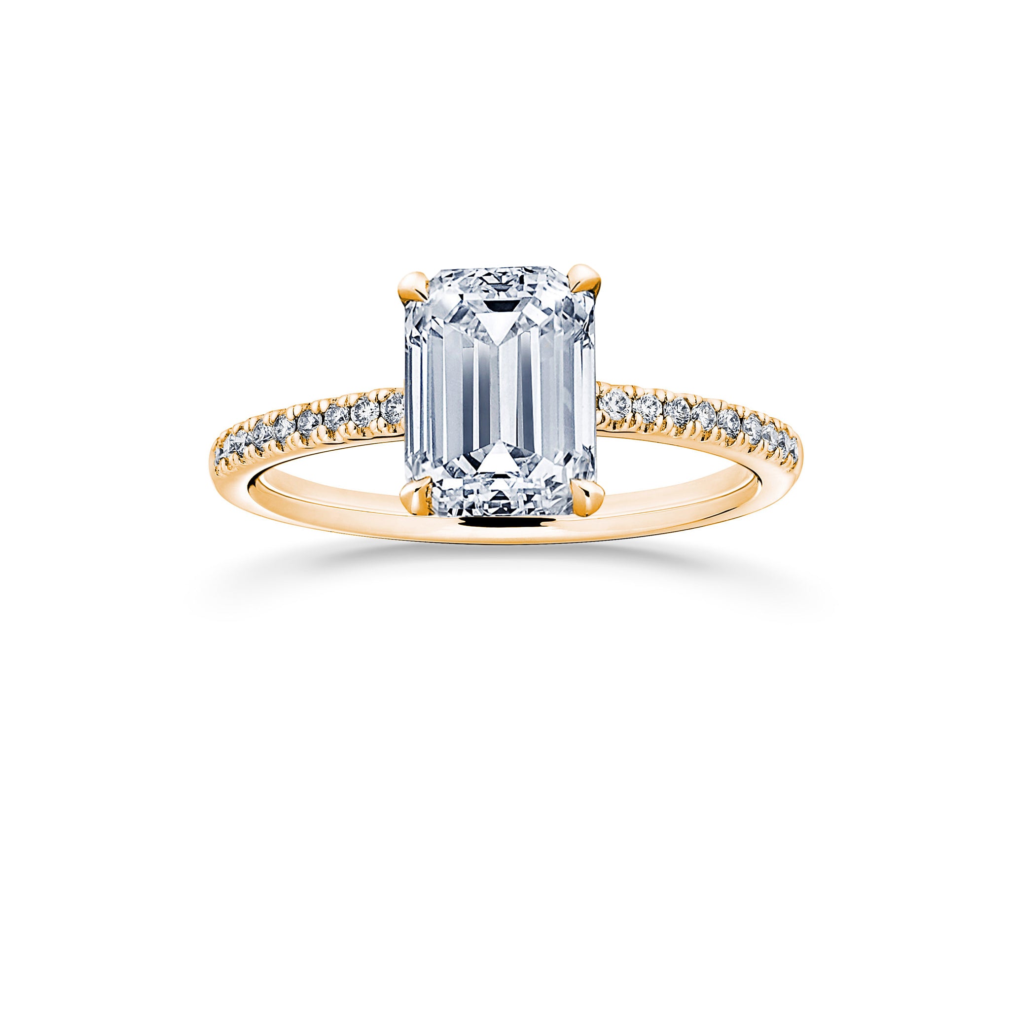 Siro Emerald diamond with side stones
